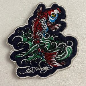 Ed Hardy Koi Fish Iron on Patch Appliqué Embroidered Sewing (Small)